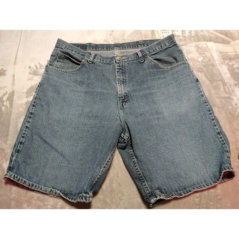 Wrangler Blue Jean Shorts Men 38/9.5 Denim Cotton Relaxed Fit Work Outdoor...